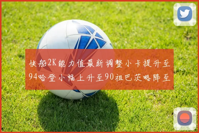 快船2K能力值最新调整小卡提升至94哈登小幅上升至90祖巴茨略降至85大洛维持76